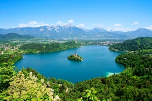 Aerial view of Slovenia